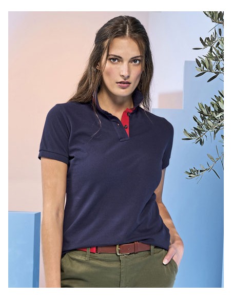 ASQ-AQ022-Womens Classic Fit Contrast Polo 2